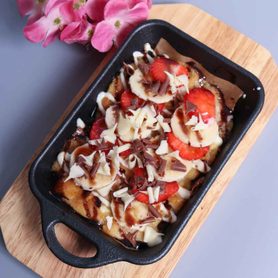 Strawberry Cookie Dough Served at Sweet Spot Dessert Shop in Alloa 